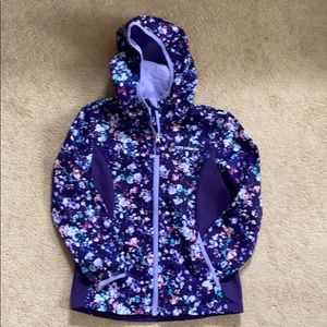 Girls Free Country Purple Floral Hooded Jacket